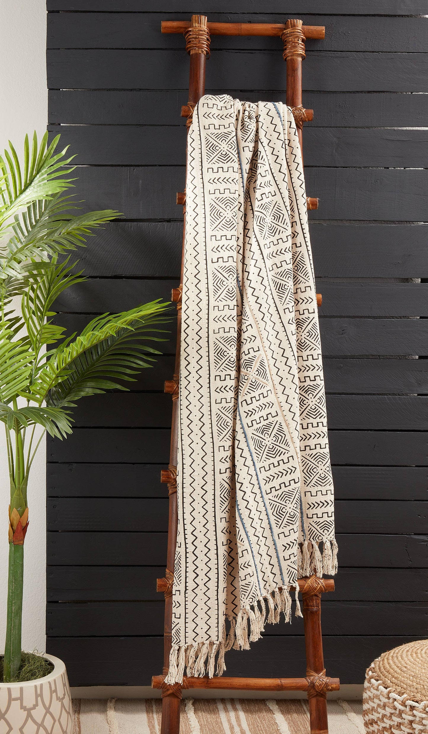 Mudcloth Throw Blanket- Rich Pattern