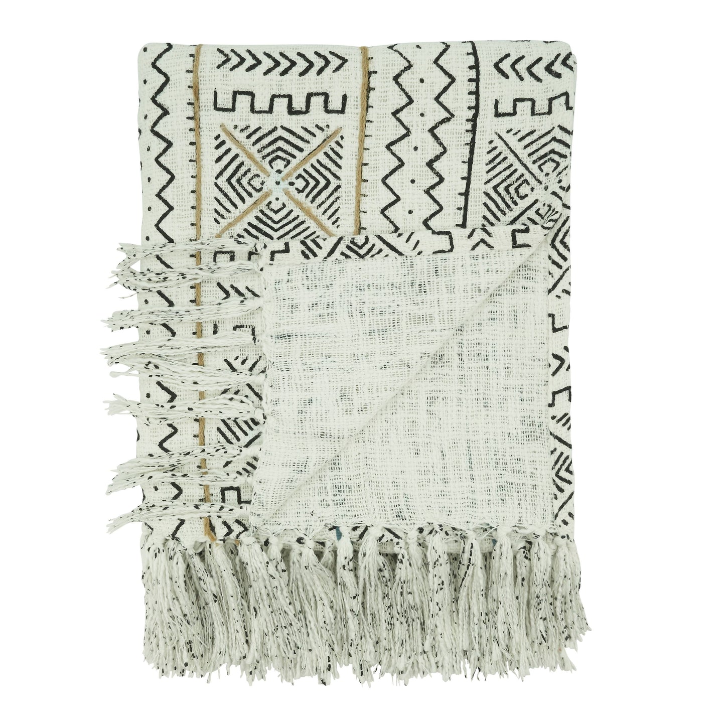 Mudcloth Throw Blanket- Rich Pattern
