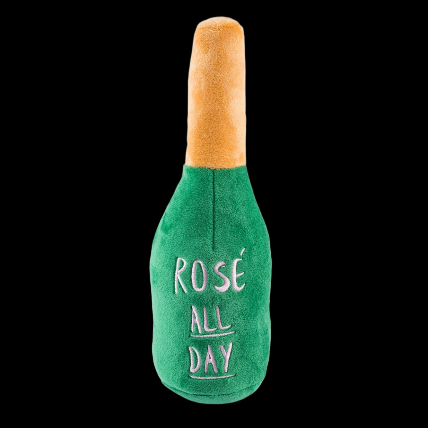 Woof Clicquot Rose' Champagne Bottle Squeaker Dog Toy