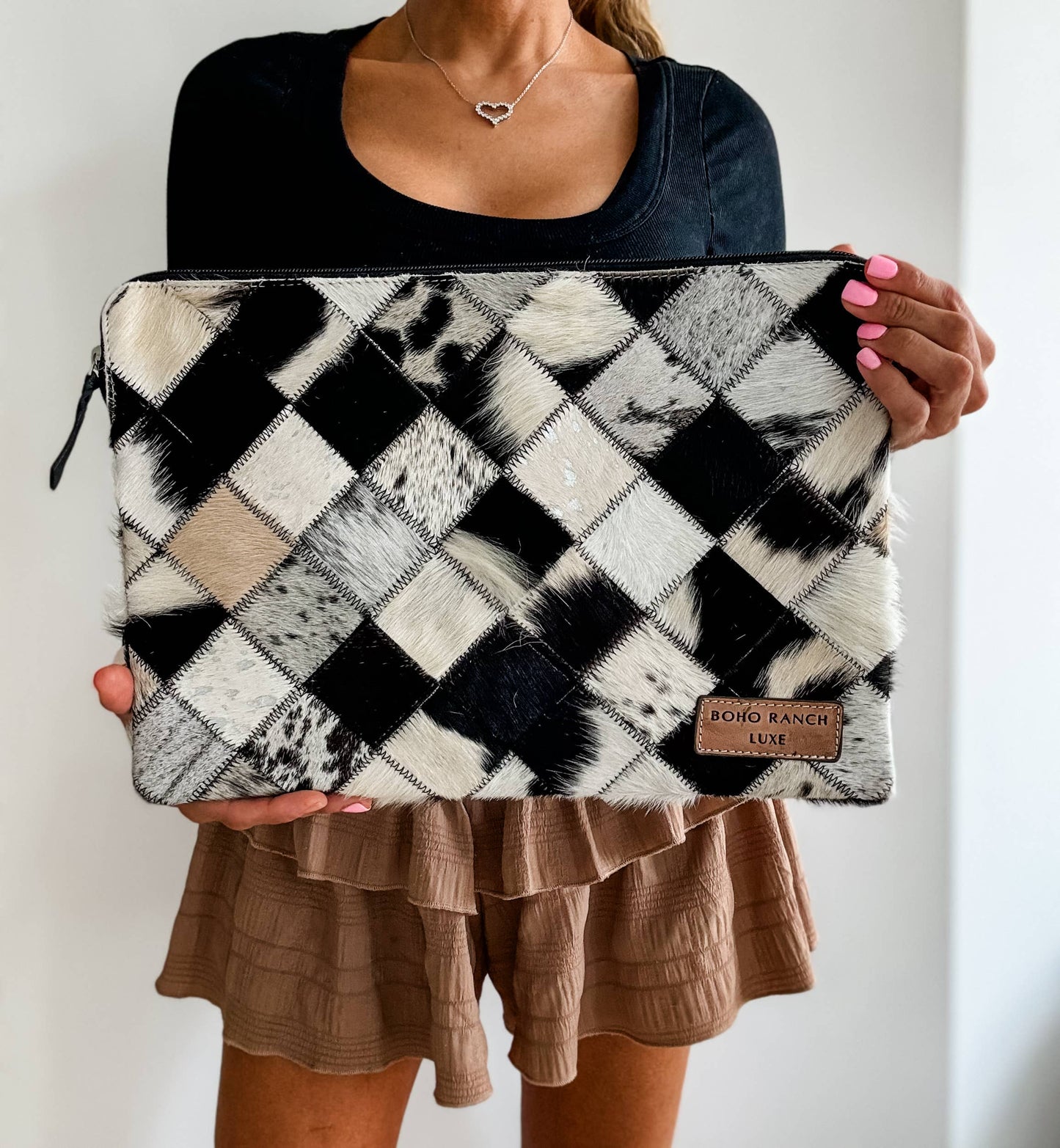 BOHO LUXE Leather Cowhide LAPTOP | Tech Sleeve