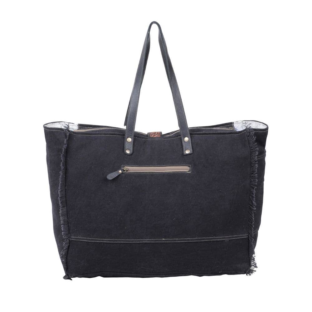 Myra Weekender Cowhide Tooled Leather Travel Overnight Bag