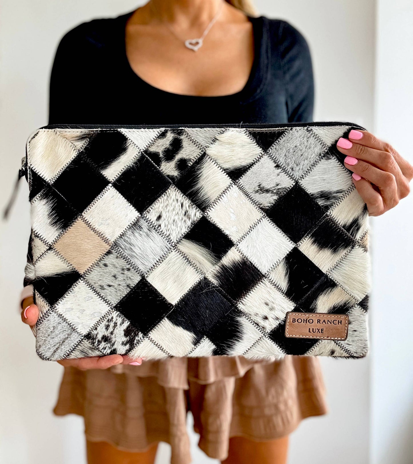 BOHO LUXE Leather Cowhide LAPTOP | Tech Sleeve
