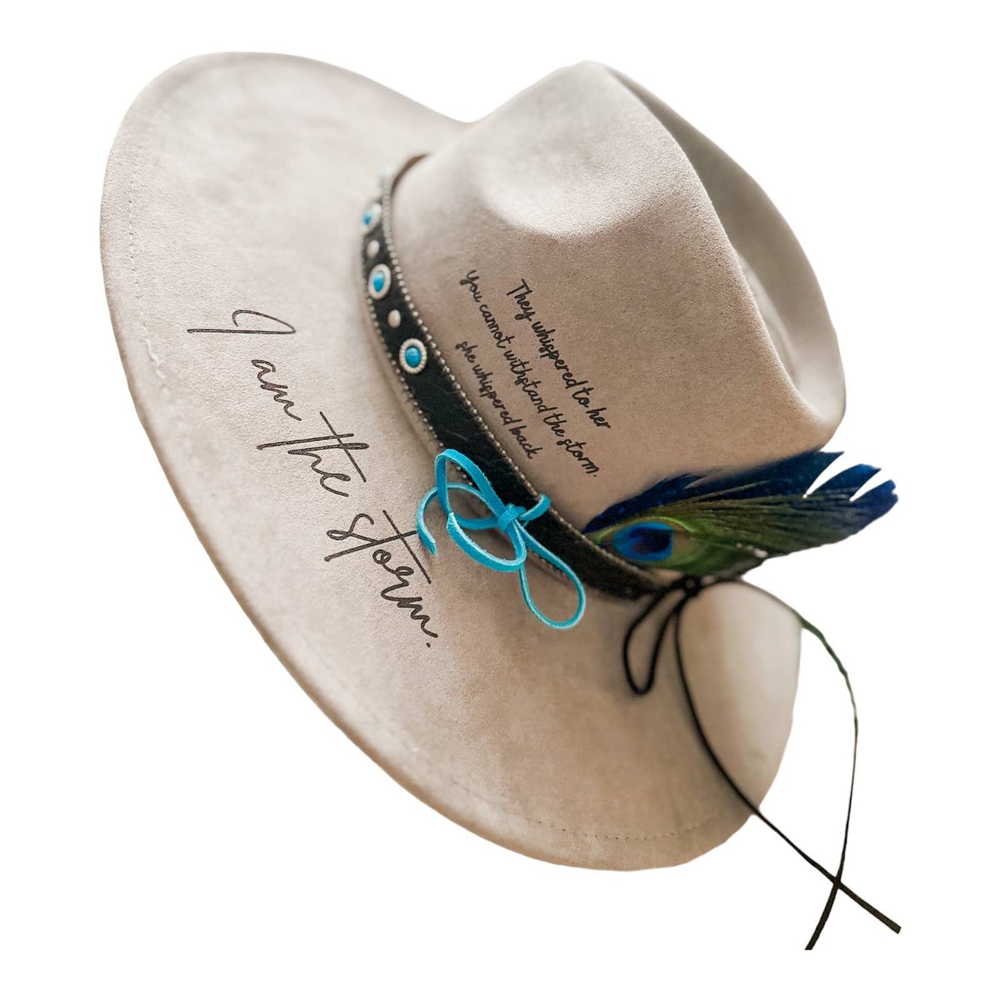 I am The Storm Burned Western Hat