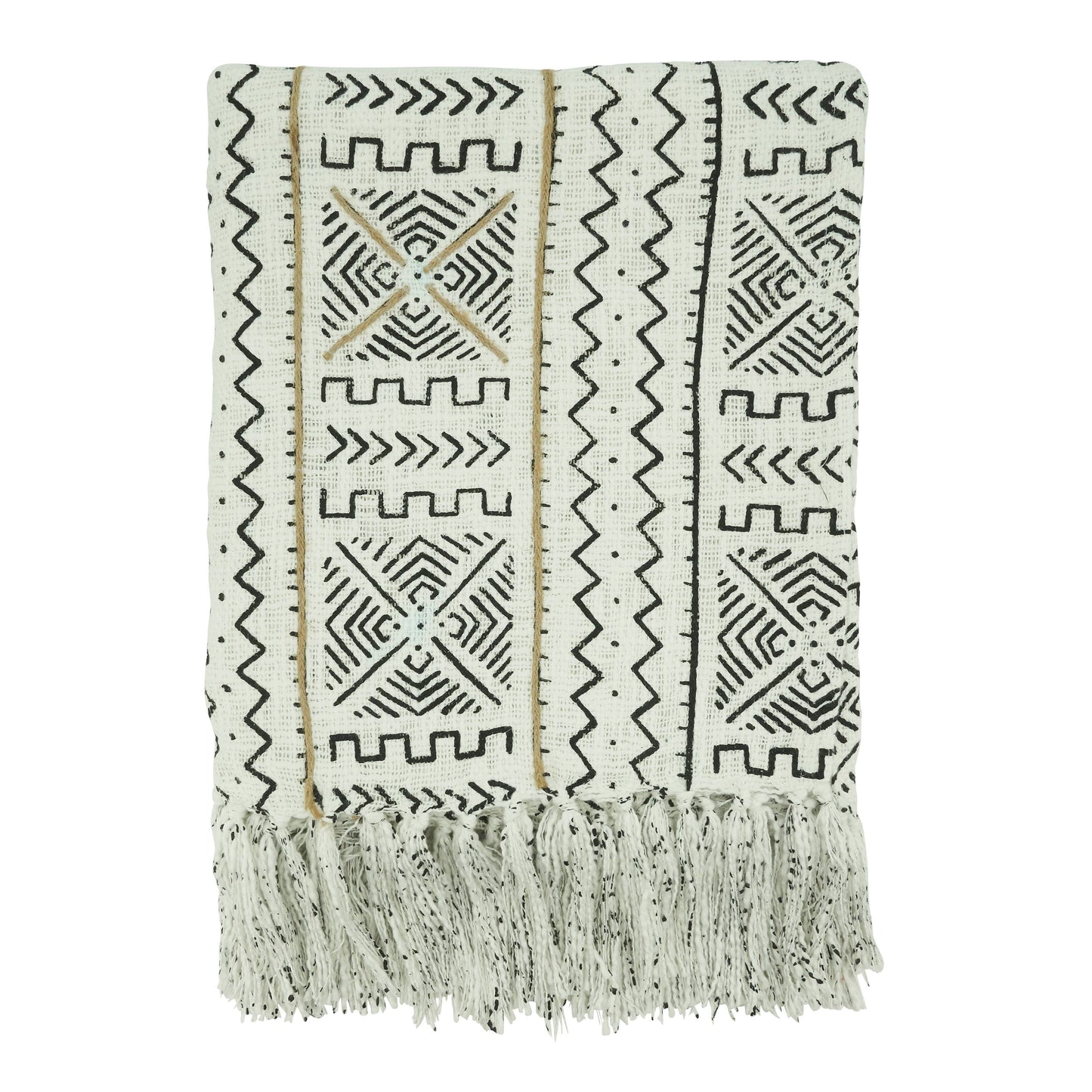 Mudcloth Throw Blanket- Rich Pattern