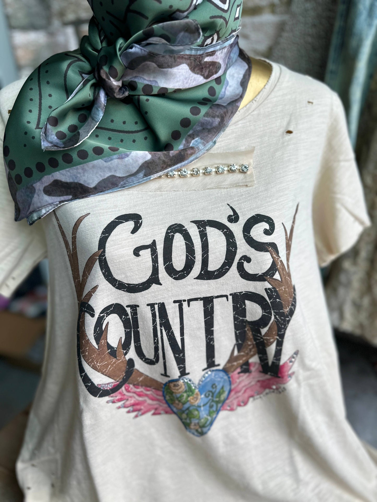God's Country Tattered Shirt
