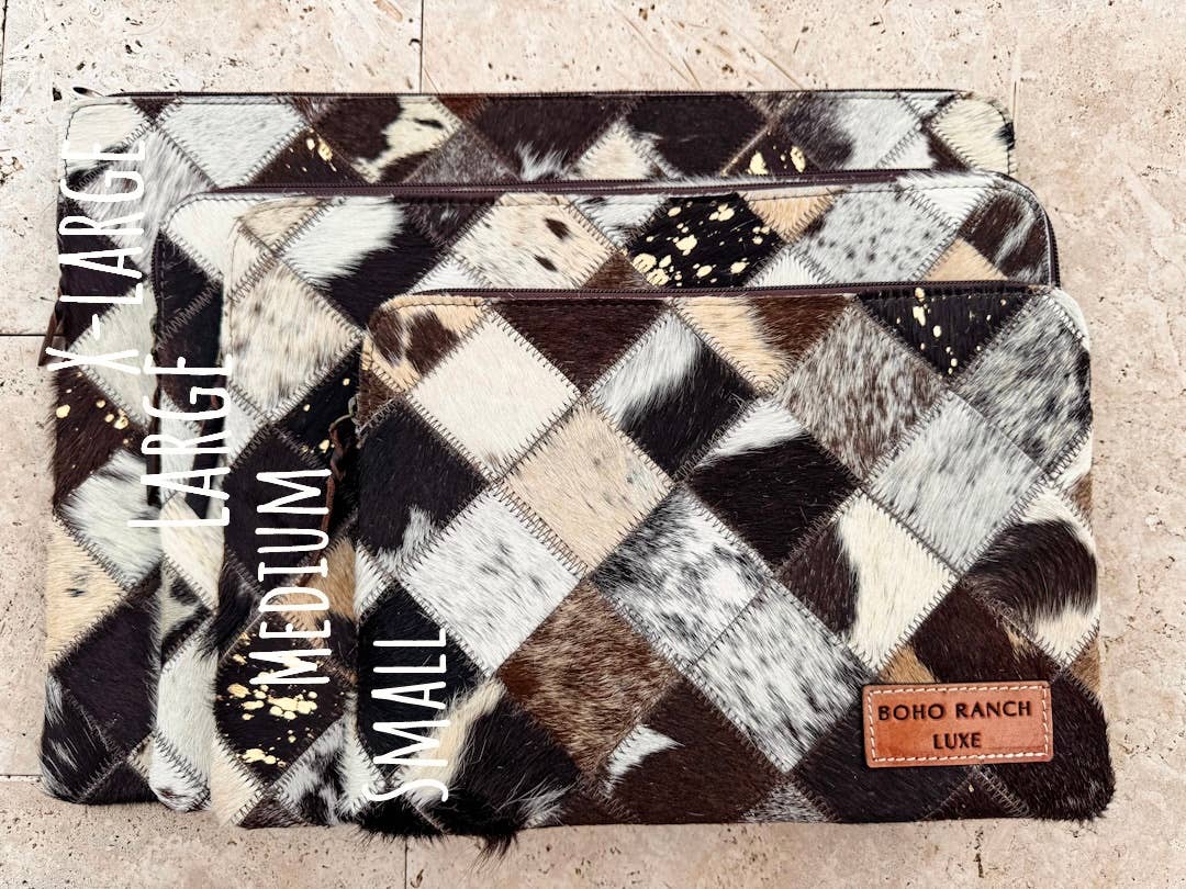BOHO LUXE Leather Cowhide LAPTOP | Tech Sleeve