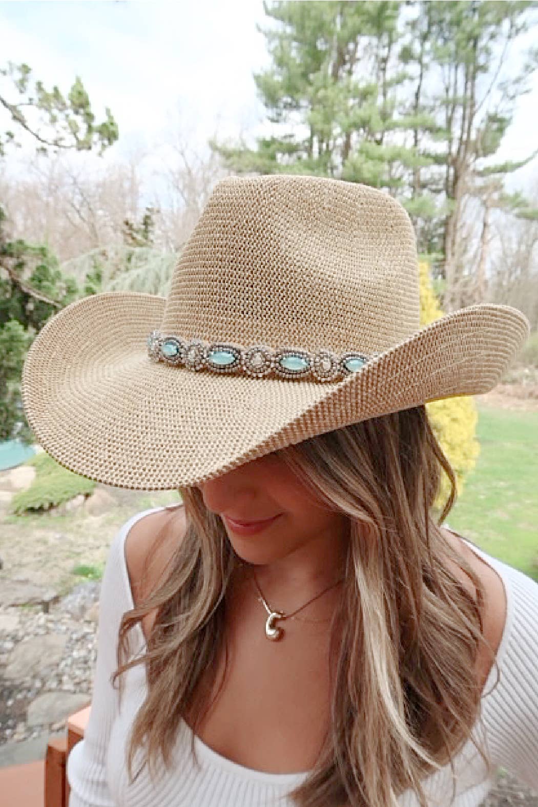 Jeweled Cowboy Straw Hat