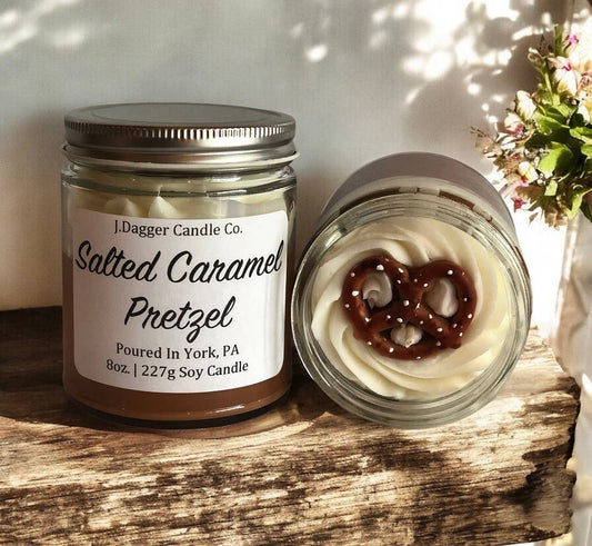 8oz. Salted Caramel Pretzel Soy Dessert Candle