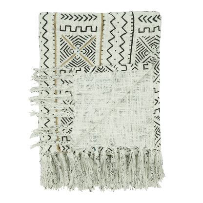 Mudcloth Throw Blanket- Rich Pattern