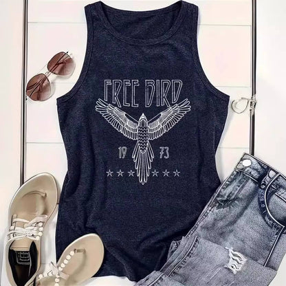 Free Bird & Rock Graphic Tank