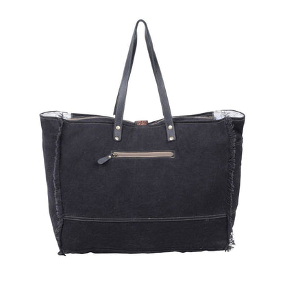 Myra Weekender Cowhide Tooled Leather Travel Overnight Bag