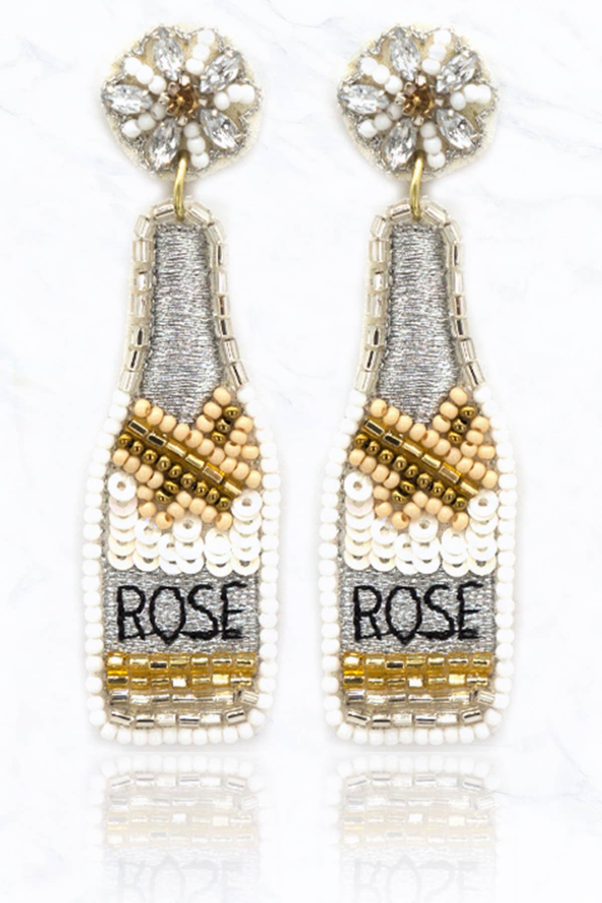 Champagne Rose Earrings