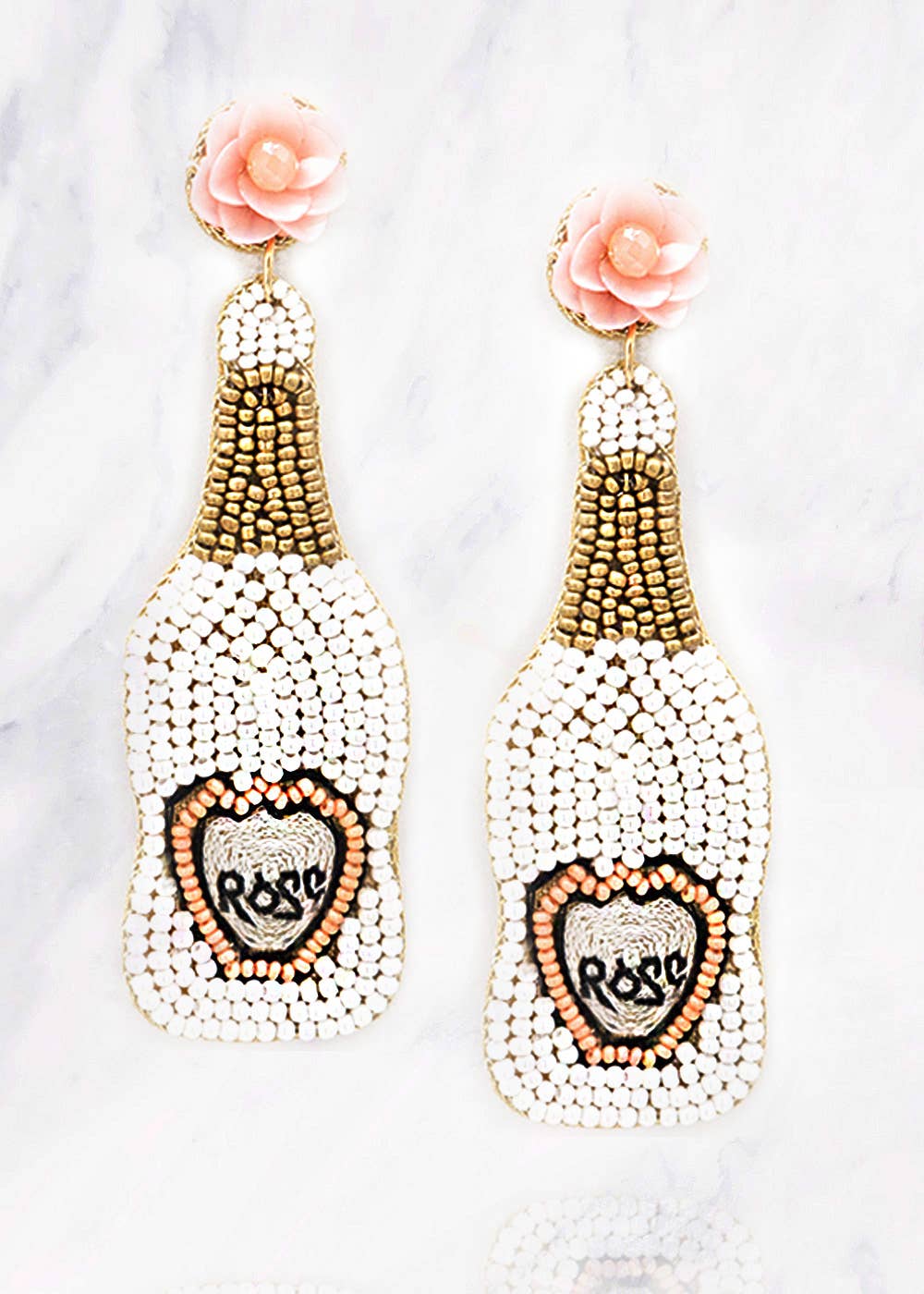 Rose Champagne Earrings