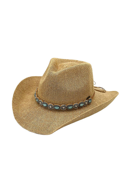Jeweled Cowboy Straw Hat