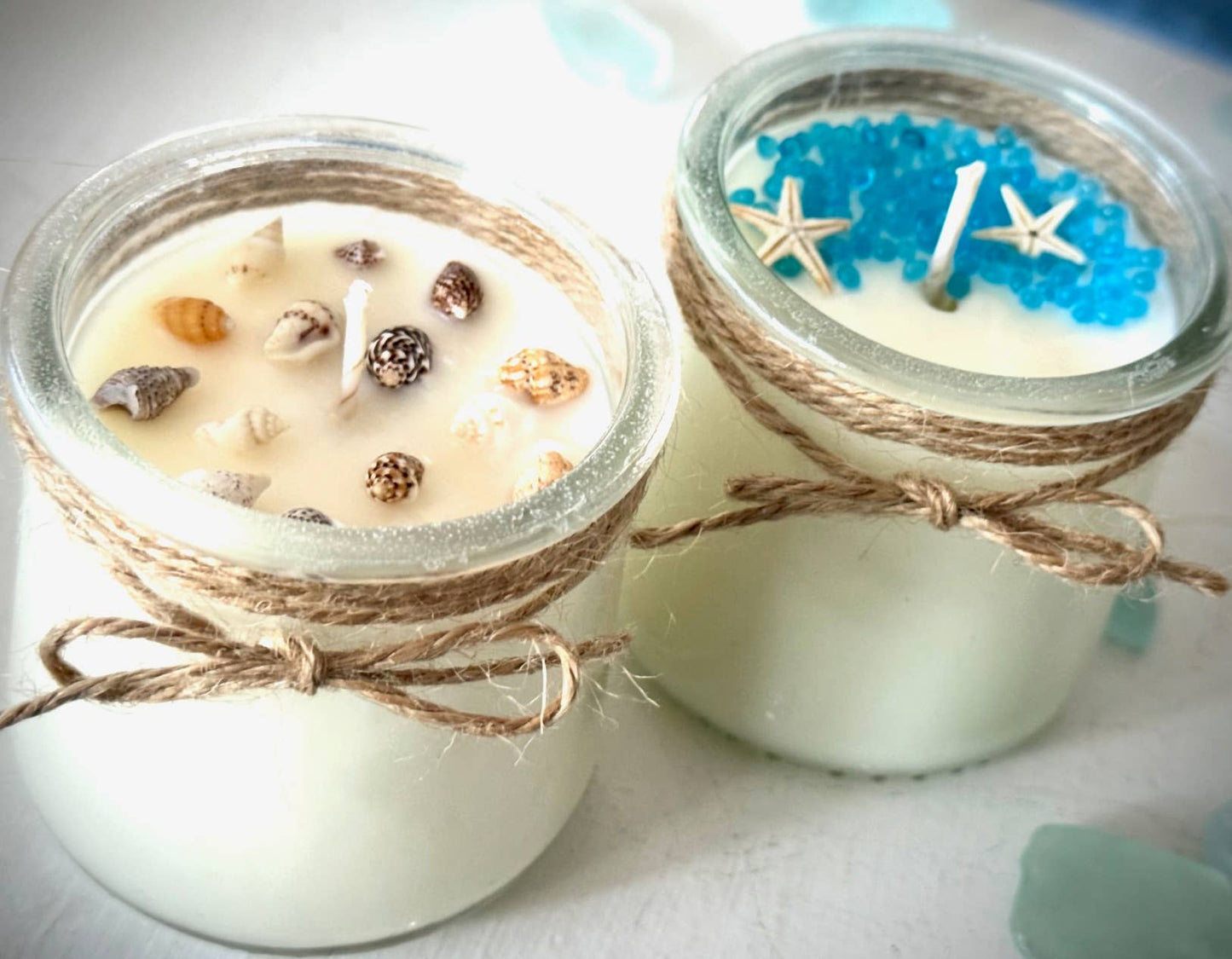 Paisley Duck "BEACH CUPS" Candle Pair