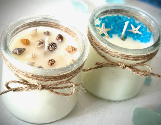 Paisley Duck "BEACH CUPS" Candle Pair