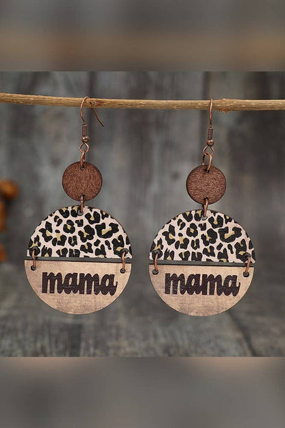 Leopard Wooden Earrings