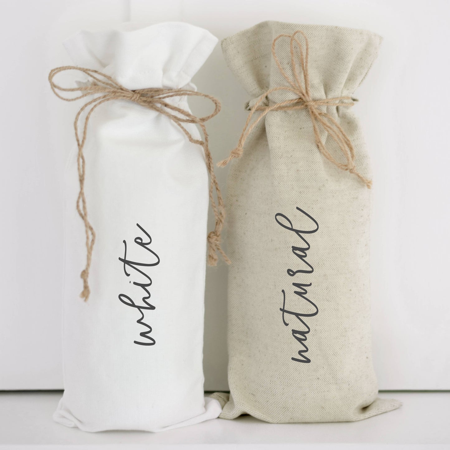 Love The Wine You're With Wine Bag: Natural Cotton/Linen