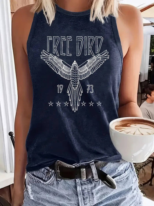 Free Bird & Rock Graphic Tank