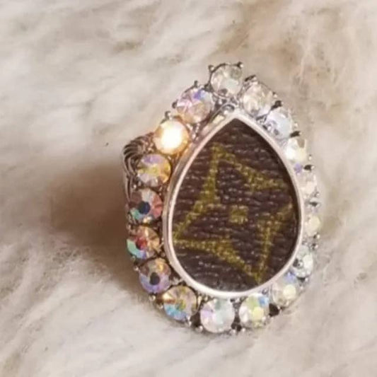 Authentic Upcycled LV Stretch Ring